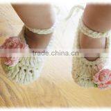 Cotton Yarn Baby to Crochet Handmade Crochet Baby Girl Shoes thumbnail-6