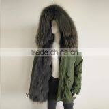 Myfur Winter Men's Fur Parka With Detachable Fur Lining and Raccoon Fur Hooded thumbnail-2