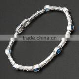 925 Sterling Silver Cubic Zirconia Sterling Silver Bracelets Wholesale Fashion Jewelry thumbnail-5