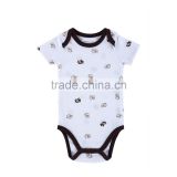 Factory Price Summer 100% Cotton Newborn Short Sleeve Bodysuit Soft Playsuit Baby Boy Romper Animal Pattern