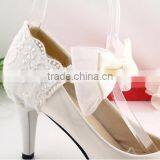 Fashionable Lace and Bow Tie For Shoe Heel Shoes Ornament With Metal Clip Shoe Charms thumbnail-3