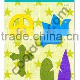 Felt Iron on Patch Colorful Dove Leaves Cross Peace Accessories
