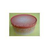 Small Oval Paper Box with Curled Cap and Bottom for Garment, Gift, Candle Packaging