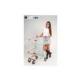 Two Layer Grocery Shopping Trolley For Ladies With PVC , PU , TPR Wheel CE GS ROSH thumbnail-1