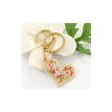 Bags Hangings Heart Multicolour Beads Rhinestone Gift Car Keychain Chain