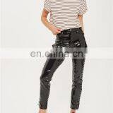 2017 Fashion Women Stripe Roll Back Crop Tops Wholesale thumbnail-3