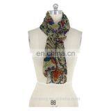 Floral Printed Burnout Women Velvet Scarf Guangzhou Factory