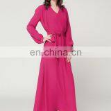 T-D076 New Design Muslim Loose Chiffon Elegant Dress For Mature Woman thumbnail-3