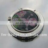 Zinc Alloy Silver Folding Purse Hanger, Flower Purse Hook Hanger, Table Purse Hanger for Laddy