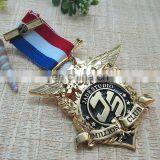 Cheap factory sale laser logo medal ribbon for million club