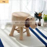 Imitation Animal Wooden Legs Kids Stool for Kids Carton Cute Children Footstool Funny Children Cartoon Stool thumbnail-4