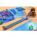 Factory high Quality Inflatable  Water Slide n slip Inflatable land water park slide Inflatable city long slide with pool