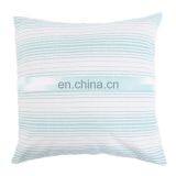 Decor White and Green Striped Poly Chenille Cushion Cover thumbnail-1