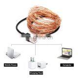 Home Decoration 100Leds/10Meters USB Rechargeable Copper Wire Led String Lights thumbnail-2