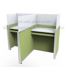 Height Adjustable Office Computer Desk Anti-peeping Study Carrel Desktop Panels Test Center Table Library Cubicle thumbnail-4