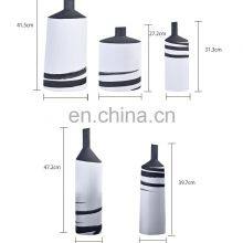 Modern Luxury Black Ink Hand-painted Painting White Porcelain Ceramic Vase for Table Decoration thumbnail-3