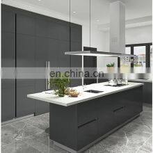 2021 Luxury MDF Wood Pantry Cabinet Black Lacquer Kitchen Modern Designs Kitchen Cabinets thumbnail-1