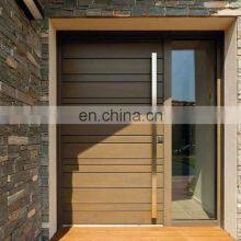 Modern Safety Wood Door Design With Glass Solid Wood Pivot Entrance Front Doors thumbnail-3