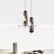 Modern LED Office Pendant Light Clear Glass Nordic Indoor Bedroom Bedside Decor Home Hotel Chandelier thumbnail-2