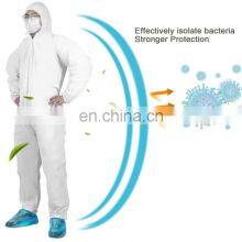 Wholesale Disposable Hazmat Suit Sms Ppe Set Disposable Suit Isolation Gown Coveralls thumbnail-5