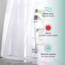 Window Curtain Sheer Dry Sheer Customized Colors Light Filtering Slub Texture Sheer for Living Room or Outdoor