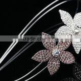 Wholesaler Fashion Women Metal Crystal Flower Charm Hairband for Wedding thumbnail-4