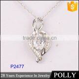 Custom Fancy Pure Silver Chain Pendant Necklace Deisign thumbnail-3
