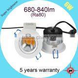 Super Bright Energy Saving Led Lighting, CRI90 Dimmable 6w Cob Led Downlight Supplier's Choice thumbnail-5