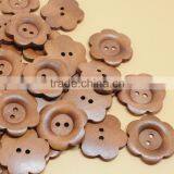 Sedex Audited Factory 2 Pillar Sunflower Shape Wooden Button thumbnail-4