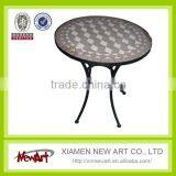 Metal Mosaic Garden Outdoor Furniture Patio Furniture Set 1 Pcs Table +2 Pcs Chairs thumbnail-3