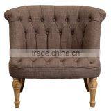 Durable and Strong Buttoned Tufted Upholstery Settee Chair thumbnail-1