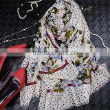 Wholesale Good Quality Custom White Silk Screening Neck Scarf thumbnail-6