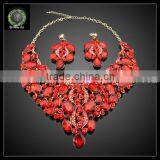 African Jewelry Sets Factory Wholesale 2016 New Design Gold Plated Necklace Big Set KHK726 thumbnail-1