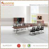 With Stainless Steel Legs Modern Design Chocolate MFC Metal Conference Table