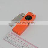 Outdoors Survival Flashlight Flint Fire Starter Scraper Whistle Kits Green Army Outdoor Perfect Partner thumbnail-4