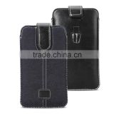 NEW fashion leather phone pouch pocket by high quality denims and PU