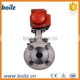 Direct Manufacturer Stainless Steel Two Flange Pneumatic Ball Valve With Actuator thumbnail-3