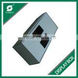 PLAIN WHITE CORRUGATED DISPLAY BOXES TWO BOTTLES VODKA WINE PACKING CARRIERS WITH PLASTIC HANDLE thumbnail-5