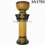 36 Inch Brown Antique Wedding Roman Column thumbnail-1