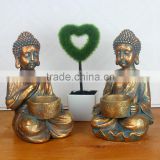 Tabletop decoration religious buddha with tea light holder
