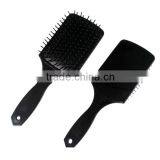 Fashional Black Color Plastic Straight Denman Hair Brush With Custom Logo thumbnail-1