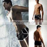 New Fashion swimming Trunks Men's Boxers Swimwear Black Q08