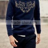 Man sweater christmas couple pullover embroider sweater with reindeer