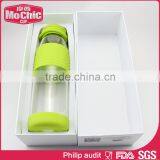 360ML/500ML Mochic Outdoor Portable Stylish & Smart Clear Glass Water Bottle With Silicone Sleeve thumbnail-6