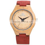 Wholesale Fashion Bamboo Watch Men Custom Logo Well Wood Wrist Watch Cheap Handmade Leather Strap 2016 Women Wooden Watches