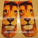 Digital Print Cute Lion Pattern 3d Animal Kids Summer Sock thumbnail-1