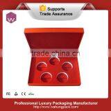 Cheap 5pcs Leather Plastic Medal Coin Box / Red Coins Medals Box Storage