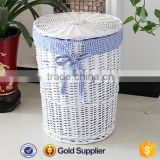 2016 high quality cheap price wicker linen laundry basket with lid
