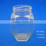 375ml wholesale ecofriendly transparent unique glass honey jar                        
                                                Quality Choice