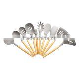 CK006 Solid Spoon/silicone Kitchen Utensils With Wooden Handle thumbnail-2